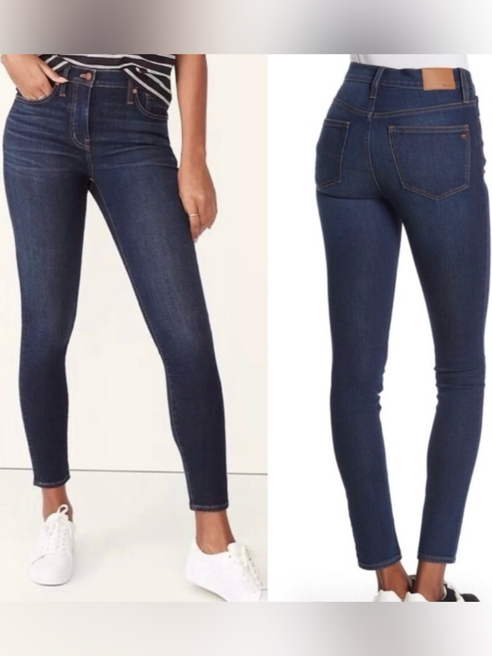 Madewell 9" Mid-Rise Skinny Jeans Blue Dark Wash 28
